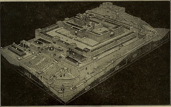 Model of the First Temple, included in a Bible manual for teachers (1922)