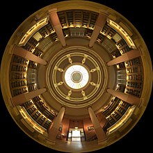 Panoramic view of the library in the Guimet Museum