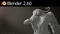 Blender 2.60 splash screen