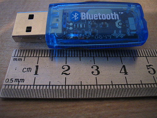 A typical Bluetooth USB dongle