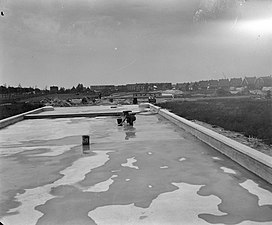 Bouw openluchtzwembad (kinderbad, 1961)