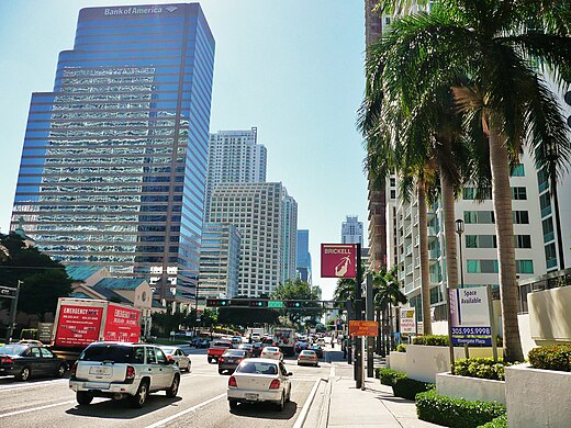 Brickell Avenue in Downtown Miami's Brickell Financial District, February 2010