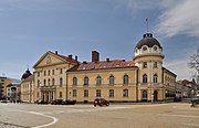 The Bulgarian Academy of Sciences and the yellow cobblestones in Oborishte