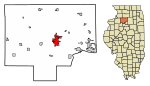 Bureau County Illinois Incorporated and Unincorporated areas Princeton Highlighted.svg