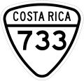 Road shield of Costa Rica National Tertiary Route 733