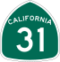 California State Route 31 štít