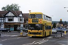 Capital Citybus Northern Counties bodied Leyland Olympian at Chingford station in June 1999 Capital Citybus 130 J130YRM.jpg