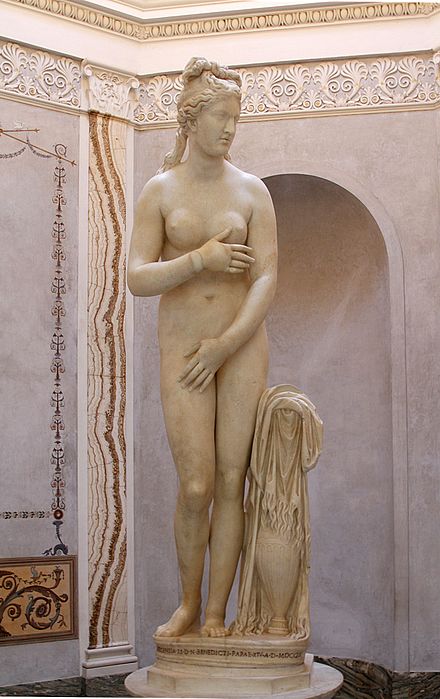 Statue of nude Venus of the Capitoline type, Roman, 2nd century AD, from Campo Iemini, housed in the British Museum
