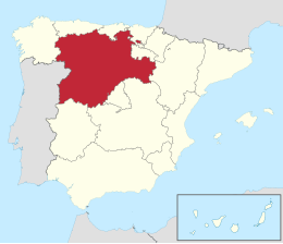 Kastilie a León - Poloha