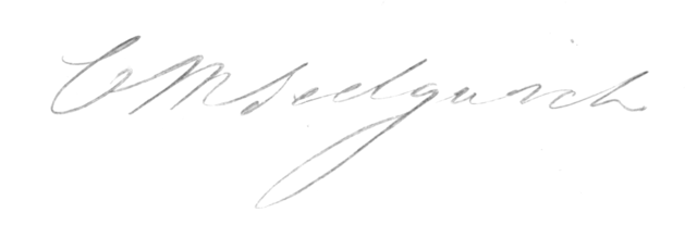 signature de Catherine Sedgwick