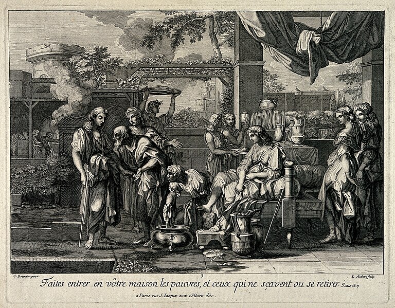 File:Charity being given to poor hungry beggars by a rich household. Wellcome V0015210.jpg