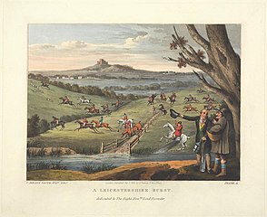 [Fox-Hunting] set of six: 3. A Leicestershire Burst