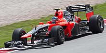 Charles Pic driving the Marussia MR01 at the 2012 Malaysian Grand Prix Charles Pic 2012 Malaysia FP1.jpg