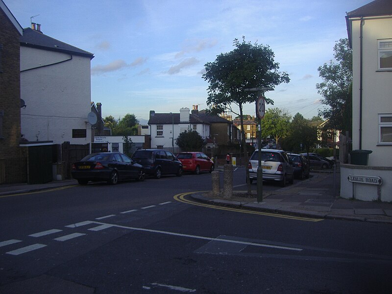 File:Church Lane from the junction of Leslie Road - geograph.org.uk - 3684849.jpg