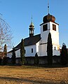 Čeština: Kulturní památka - gotický kostel sv. Jana Evangelisty v Dlouhé Lhotě, okres Příbram, ČR English: Church of the St. John the Evangelist, Dlouhá Lhota in Příbram District, Czech Republic