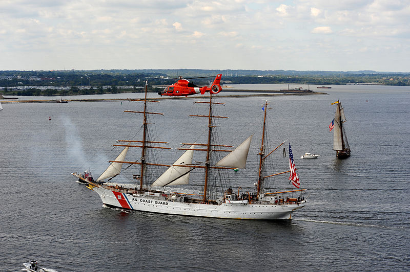 File:Coast Guard Cutter Eagle departs Baltimore's Inner Harbor following the Star-Spangled Spectacular event 140916-G-DX668-372.jpg