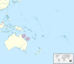 Locatie Koraalzee-eilanden