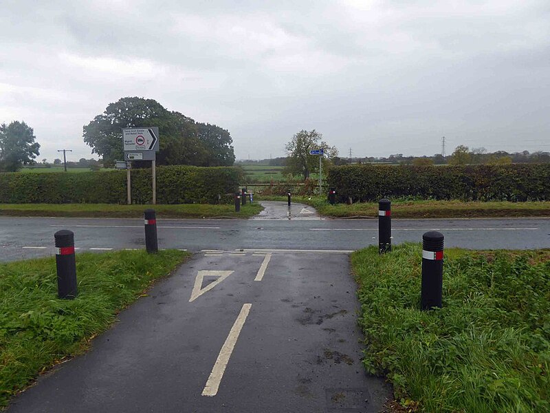 File:Crossing Wetherby Road on NCN 665 - geograph.org.uk - 4212567.jpg