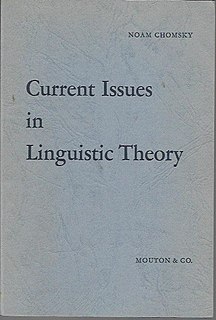 <i>Current Issues in Linguistic Theory</i> 1964 book by Noam Chomsky