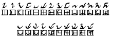 Richard Watson developed a language and numerical symbols for the D'ni culture. D'ni Letters Vs Numerals.svg