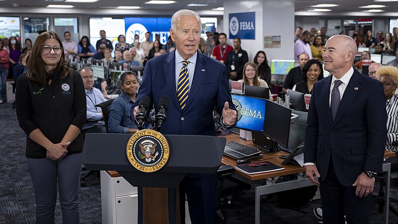 File:DHS Secretary Alejandro Mayorkas Joins US President Joe Biden at FEMA Headquarters (53156370780).jpg