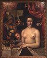 Seconde version[11] de la Dame au bain (portrait de Gabrielle, son enfant César et son nourrisson Alexandre), 1er quart du XVIIe siècle, musée Condé