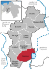 Location of the city of Damme in the district of Vechta