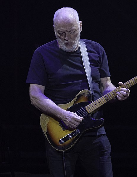 Gilmour performing in 2015