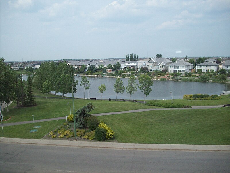 File:Decorative storm reservoir in a newer residential subdivision.jpg