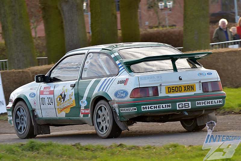 File:Didier Auriol, Ford Sierra RS Cosworth Group 1, 2020 Reis Race Retro Historic Motorsport Show, Stoneleigh Park, 23rd February.jpg