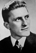 Foto de graduación universitaria de Kirk Douglas en 1939.