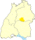 Lage des Landkreises Esslingen in Baden-Württemberg