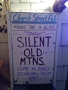 Early Silent Old Mtns Marquee sing Early Silent Old Mtns Marquee Sign.jpg