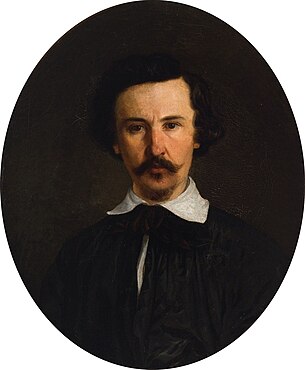 Эдвард Паўловіч, аўтапартрэт, палатно, алей, 1853.