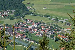 Eschenlohe, видян от Osterfeuerspitze