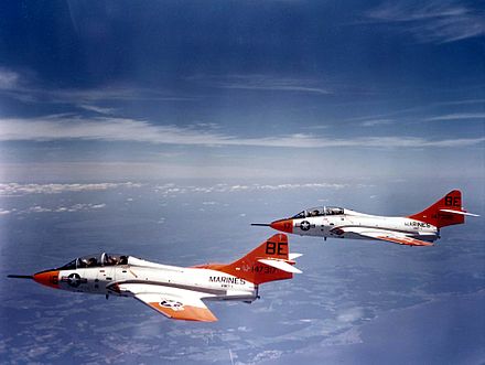F9F-8Ts of VMT-1 near MCAS Cherry Point, 1962