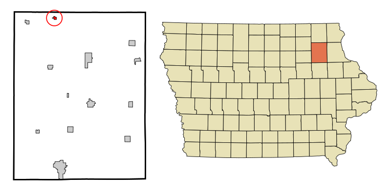 File:Fayette County Iowa Incorporated and Unincorporated areas St. Lucas Highlighted.svg