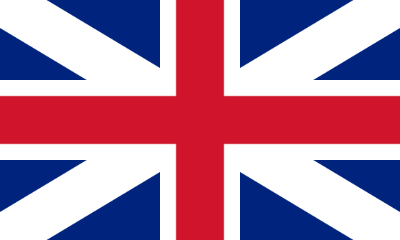 A Union Flag de 1606 (com as cores do Rei).