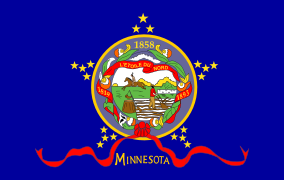 Flag of Minnesota (reverse) from 1893 to 1957.