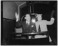 Florida Senator and bride on way to opening session. Washington, D.C., Jan. 5. Happy as only a bridal couple can be, Senator and Mrs. Claude Pepper of Florida, wave a greeting to friends as LCCN2016871072.jpg
