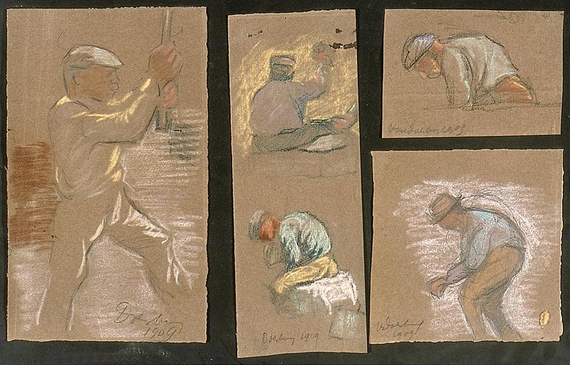 File:Four Studies of Farm Labourers by Theo van Doesburg Centraal Museum AB4379-A-D.jpg