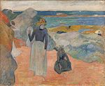 Gauguin Sur la plage en Bretagne.jpg