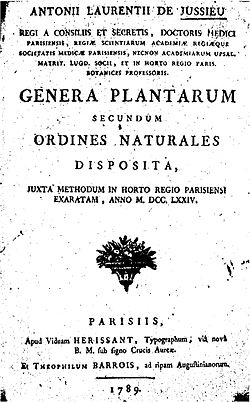 Image illustrative de l’article Genera plantarum (Jussieu)