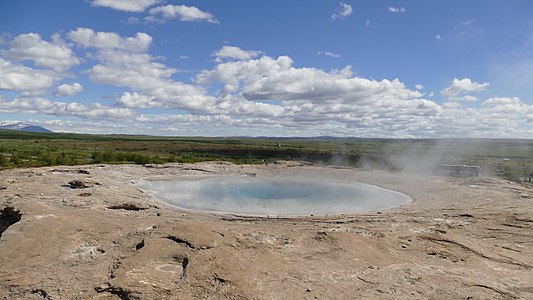 The inactiv Great Geysir in 2017