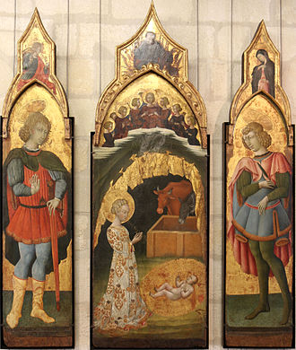 La Nativité avec saint Vittorino et saint Ansanus Musée du Petit Palais d'Avignon