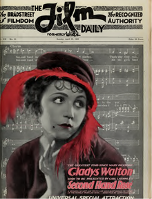 Gladys Walton in Second Hand Rose by Lloyd Ingraham Film Daily 1922.png