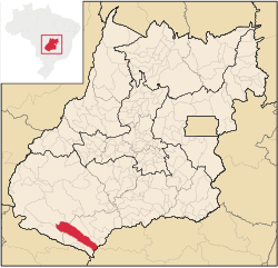 Lage der Gemeinde in Goiás