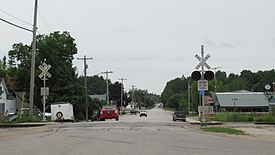 Looking north along S. Gould City Road