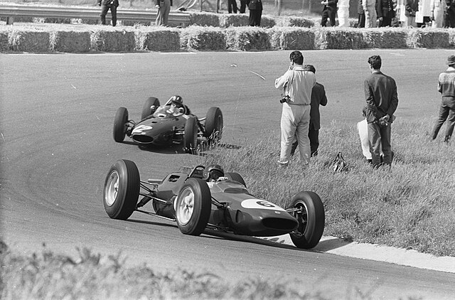 Jim Clark on his way to win the Dutch Grand Prix