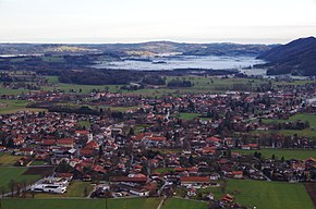 Grassau mit dem Egerndacher Filz im Hintergrund